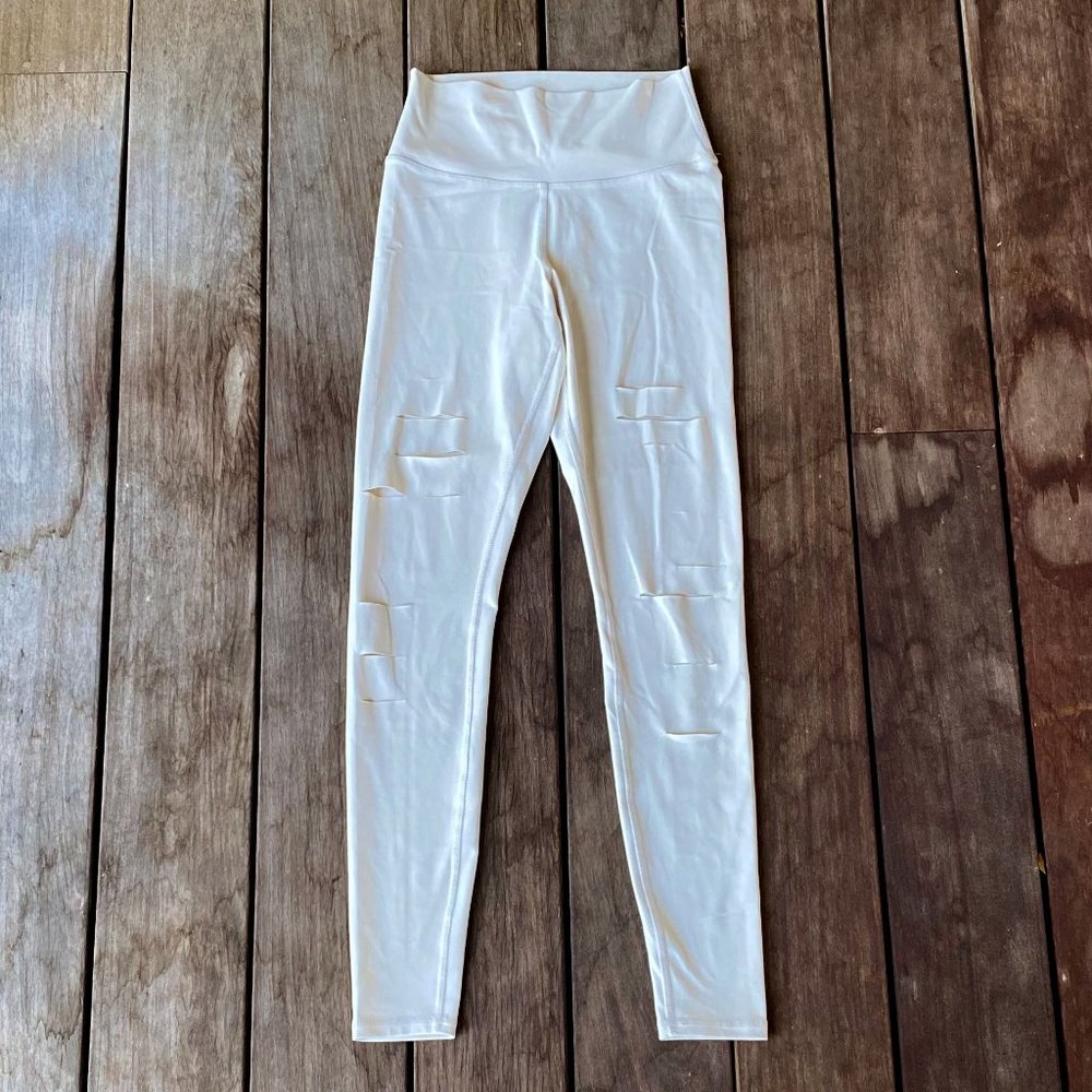 Alo Yoga High Waisted Ripped Warrior Leggings